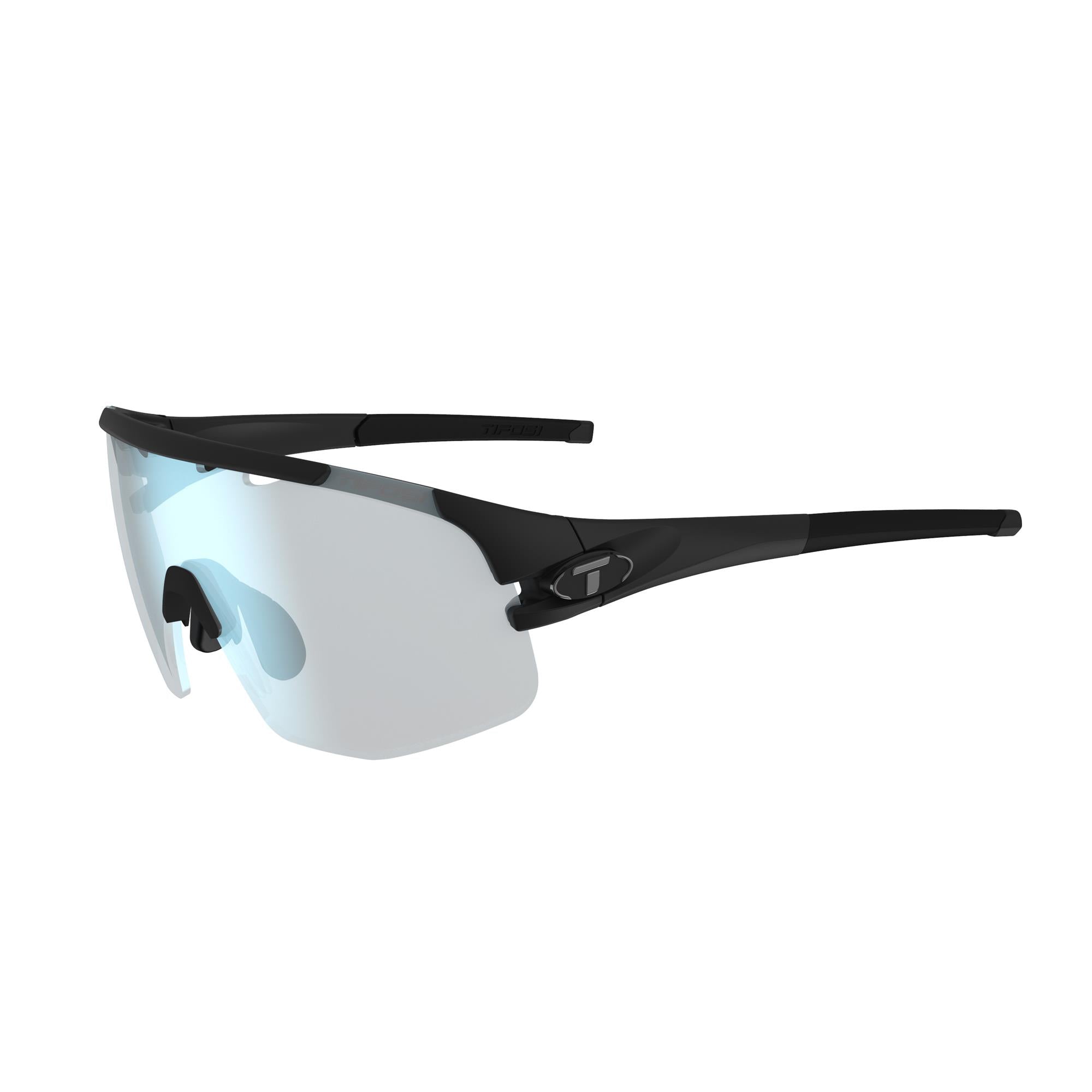 Tifosi Sledge Lite Fototec Single Lens Sunglasses 2023 Matte Black Clarion Blue