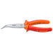 Unior Long Nose Pliers With Side Cutter And Pipe Grip, Bent Red 170Mm