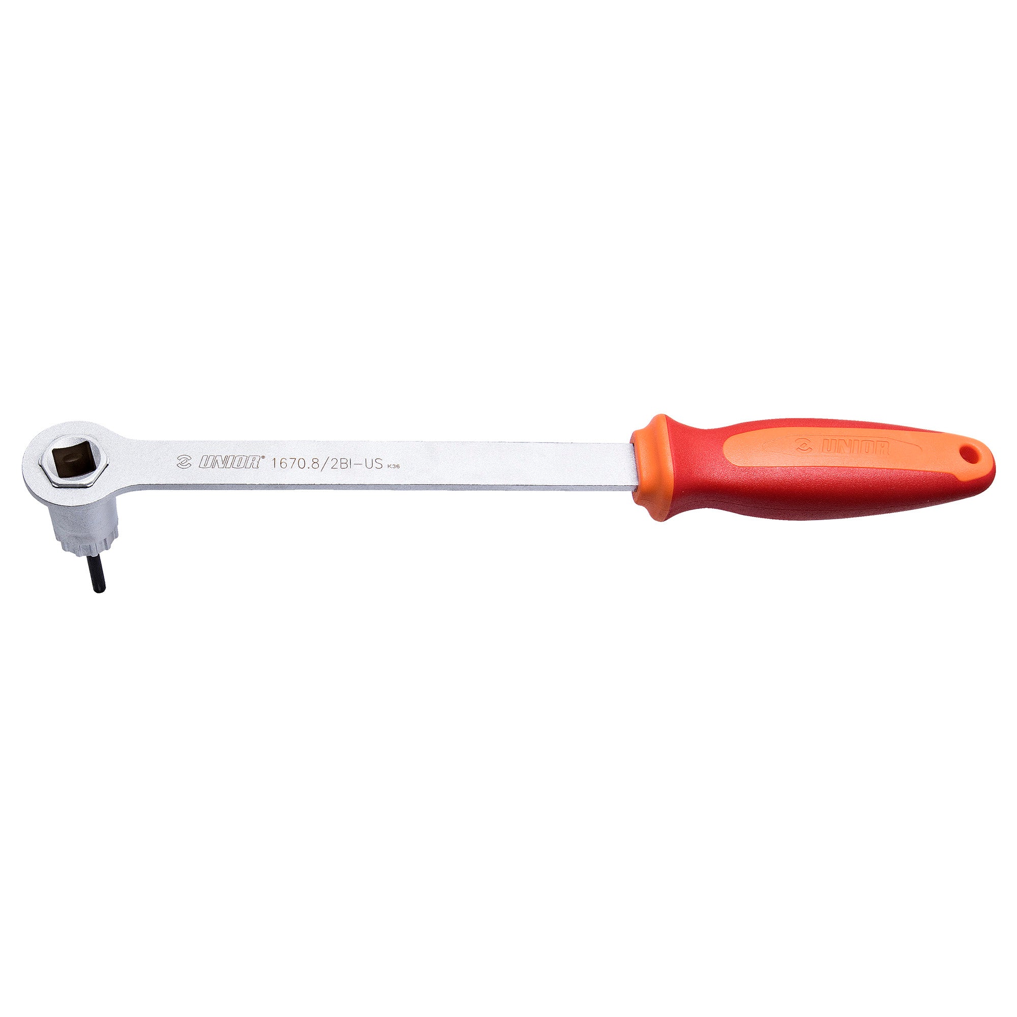 Unior Cassette Lockring Wrench With Guide Red 350Mm