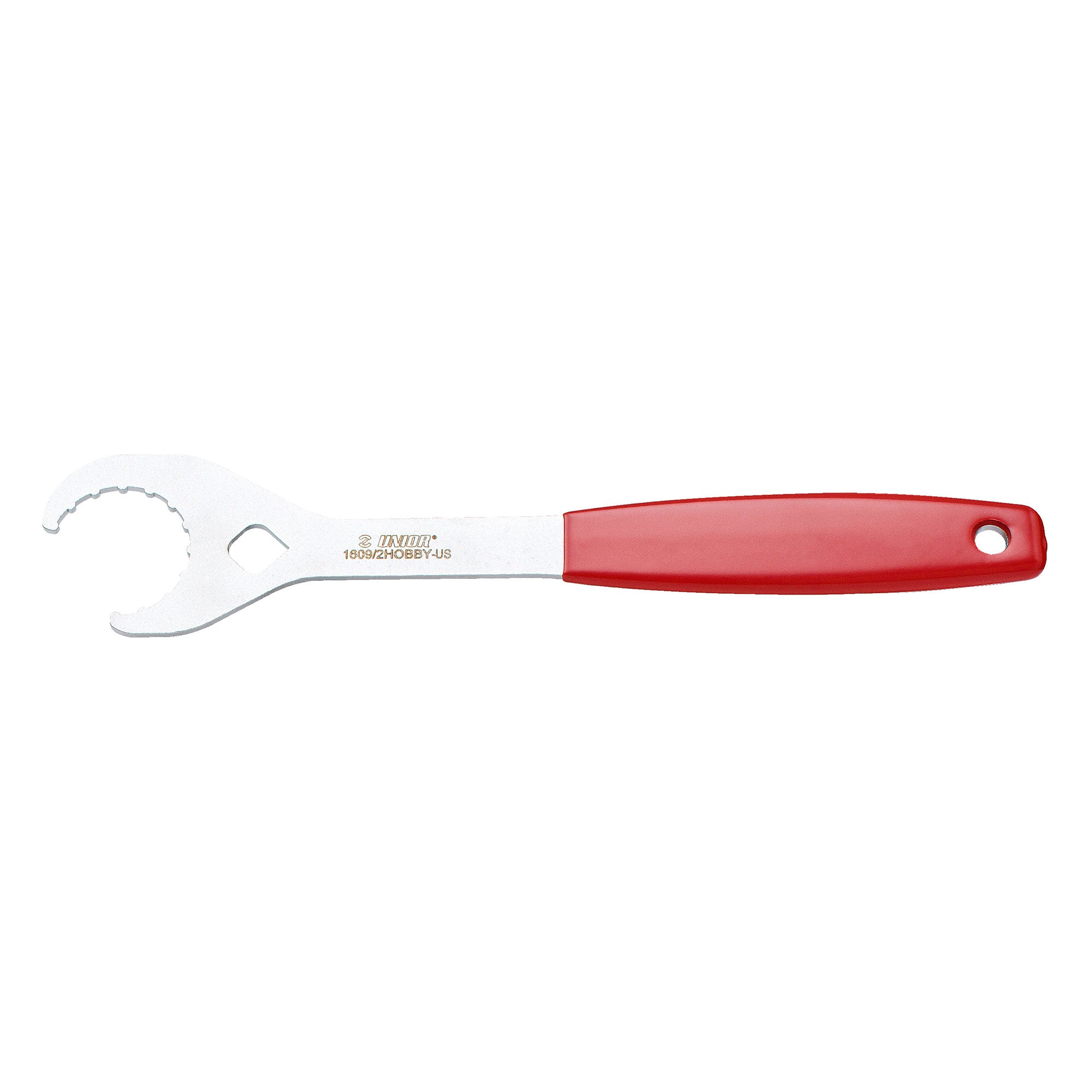 Unior Open Bottom Bracket Wrench 16 Notch Red