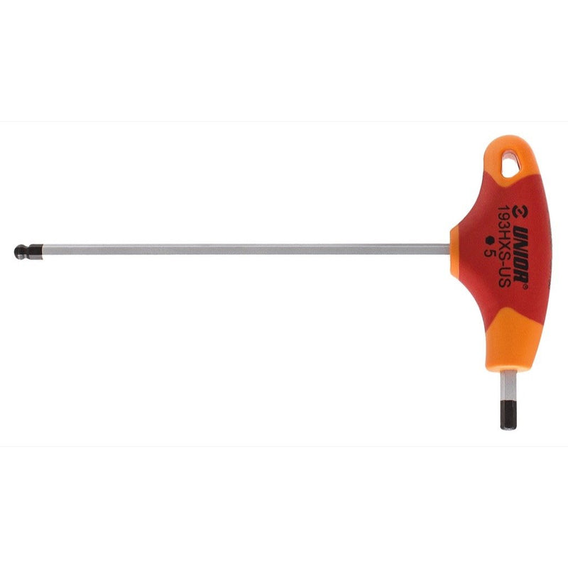 Unior Ball-End Hexagonal Screwdriver With T-Handle Red 4Mm