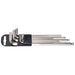 Unior Set Of Ball End Hexagon Wrenches, Long Type On Plastic Clip Red 1,5 10Mm
