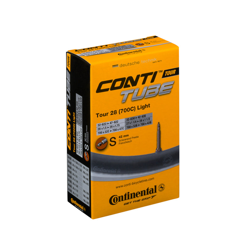 Continental Fahrrad Schlauch Tour 28 Light // 28x1,25-1.75´´