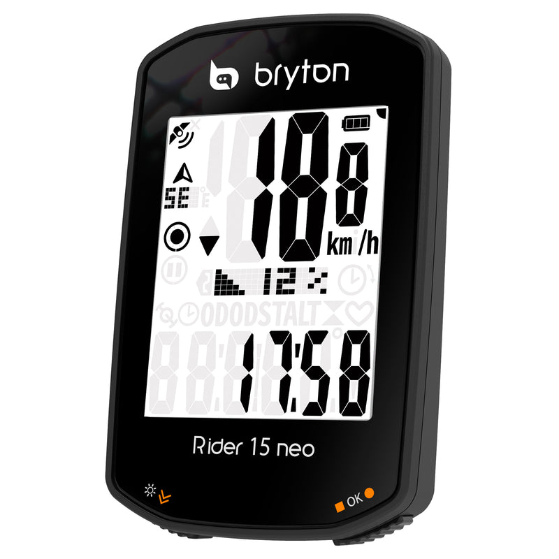 Bryton Rider 15C Neo Gps Cycle Computer Bundle With Cadence