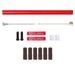 Clarks Universal S/S Front & Rear Brake Cable Kit W/P2 Red Outer Casing