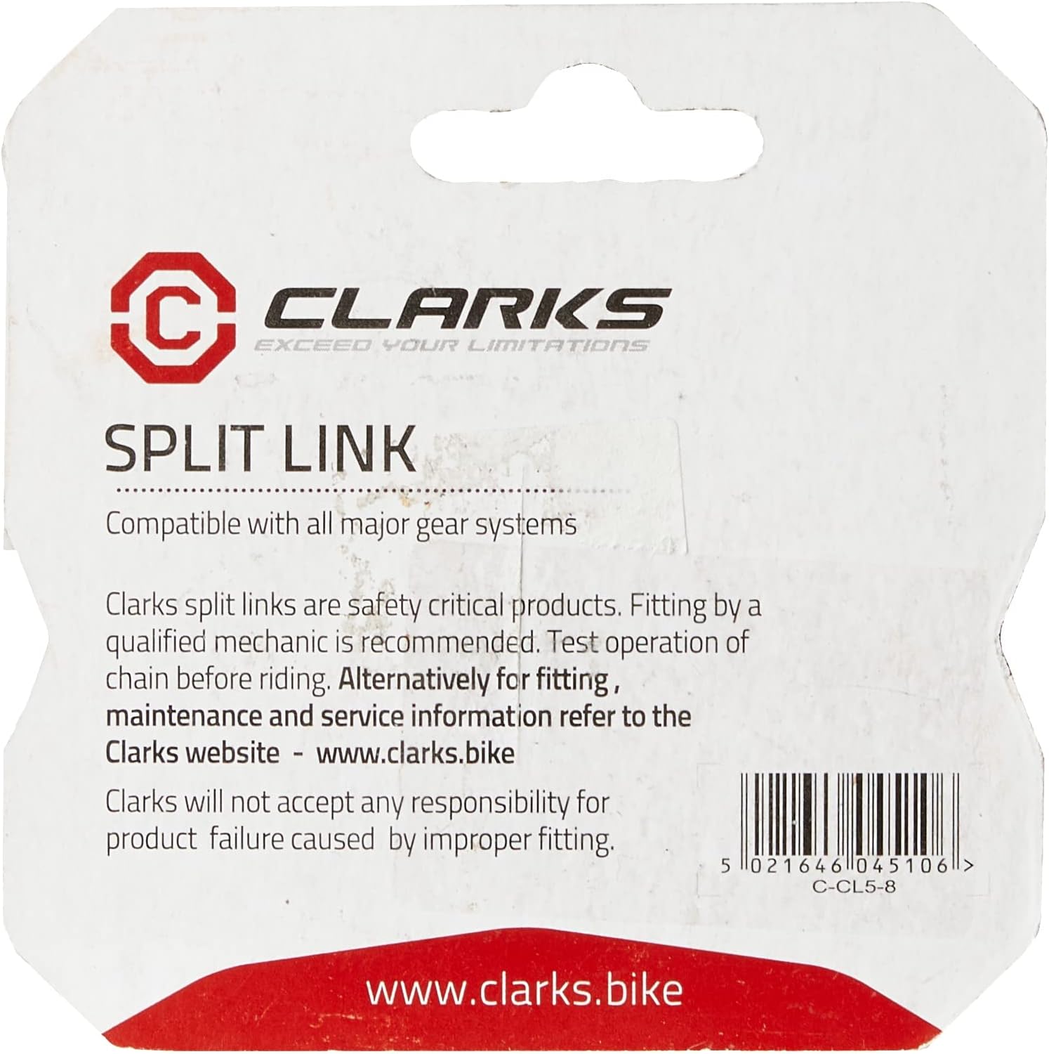 Clarks 7-8 Speed Chain 1/2"x3/32" x116 Links Anti Rust Quick Release Link Inc,Silver (Only split link supplies and No chain is included