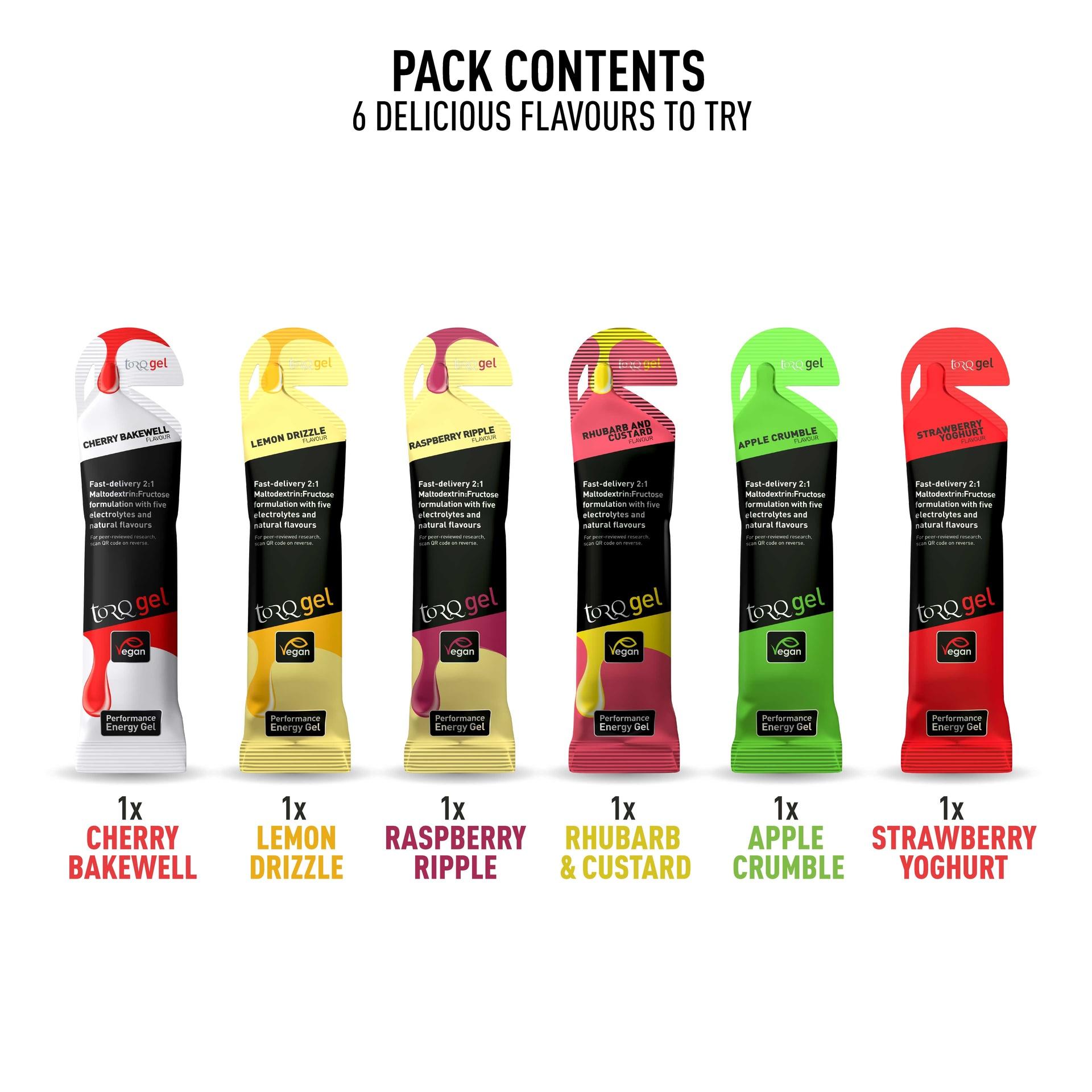 Torq Gel Taster Pack - 6 Flavours: