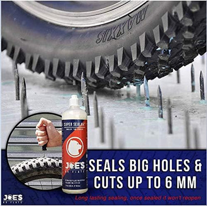 Joes B8 Bike Tyre Sealant Puncture Repair kit, Seals Holes up to 6mm Suitable for All Types of Bike Tyres, Ultra Fast Sealing, 1000ml Bottle