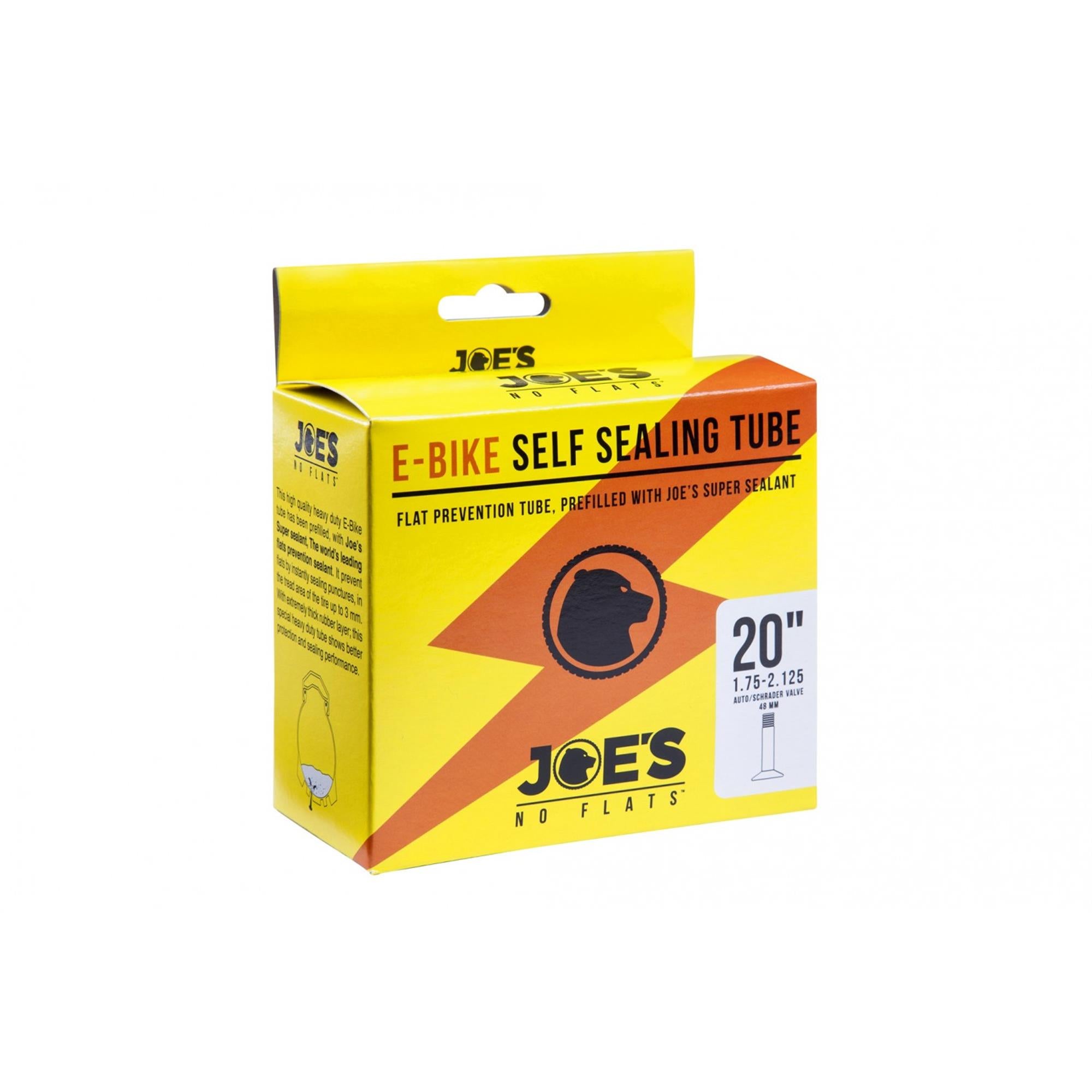 JOES NO FLATS, E-BIKE SELF SEALING TUBE (20 X 1.75-2.125 SV 48MM