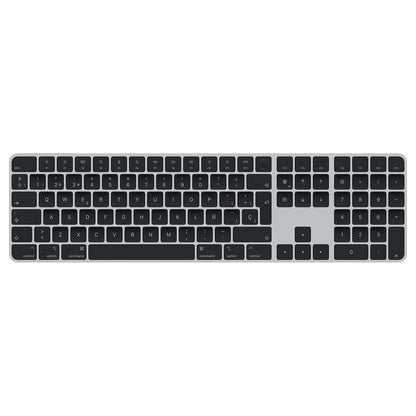 Apple Magic Keyboard met Touch ID en numeriek toetsenblok: Bluetooth, oplaadbaar. Werkt met andere Mac-computers met Apple silicon; Deens, Zwarte toetsen