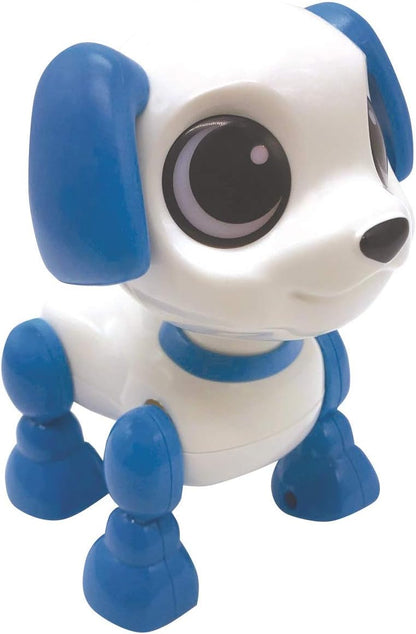 Lexibook, Power Puppy Mini, My Little Dog-Robot with Sounds, Music, Light Effects, Voice Repetition Function and Reaction to sounds, ROB02DOG, Blue/White