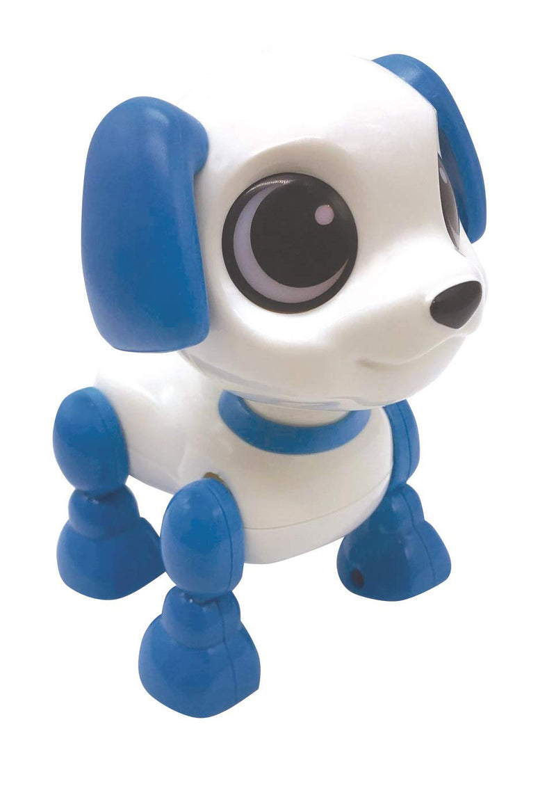 Lexibook, Power Puppy Mini, My Little Dog-Robot with Sounds, Music, Light Effects, Voice Repetition Function and Reaction to sounds, ROB02DOG, Blue/White