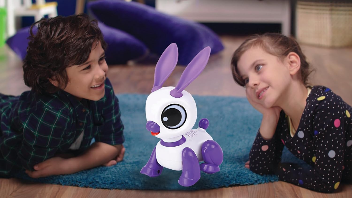 Lexibook, Power Rabbit Mini, My Little Rabbit Robot, Rabbit Robot with Sounds, Music, Light Effects, Voice Repeat and Sound Reaction, Toy for Boys and Girls, ROB02RAB