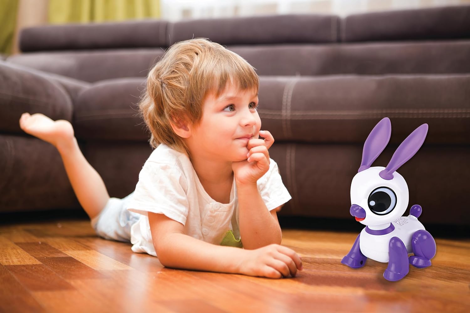 Lexibook, Power Rabbit Mini, My Little Rabbit Robot, Rabbit Robot with Sounds, Music, Light Effects, Voice Repeat and Sound Reaction, Toy for Boys and Girls, ROB02RAB