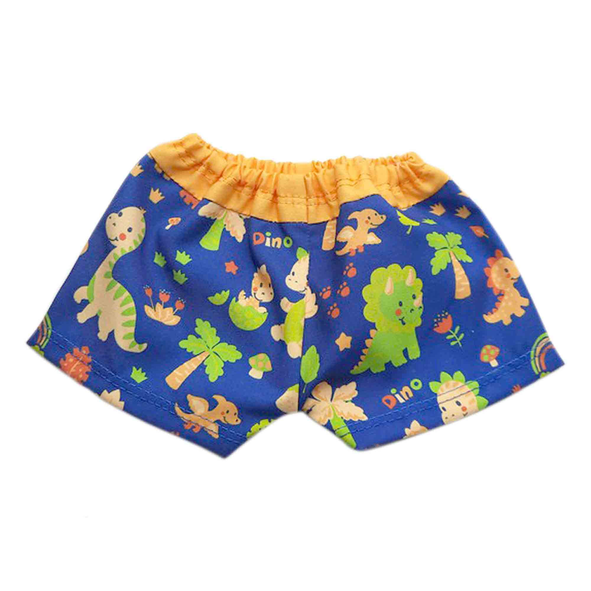 Heless 1119 Swimming Trunks for Dolls in Dinosaur Design, Size 28-35 cm, multicoloured