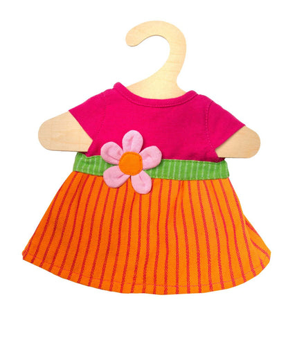 Heless 1722 - Fair Trade jurk Maya, voor poppen, met bloemenapplicatie, maat 28-35 cm