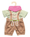 Heless 2114 Doll's Clothing Set 3 Pieces with Traditional Trousers, Shirt and Neckerchief, Size 35-45 cm