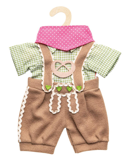 Heless 2114 Doll's Clothing Set 3 Pieces with Traditional Trousers, Shirt and Neckerchief, Size 35-45 cm