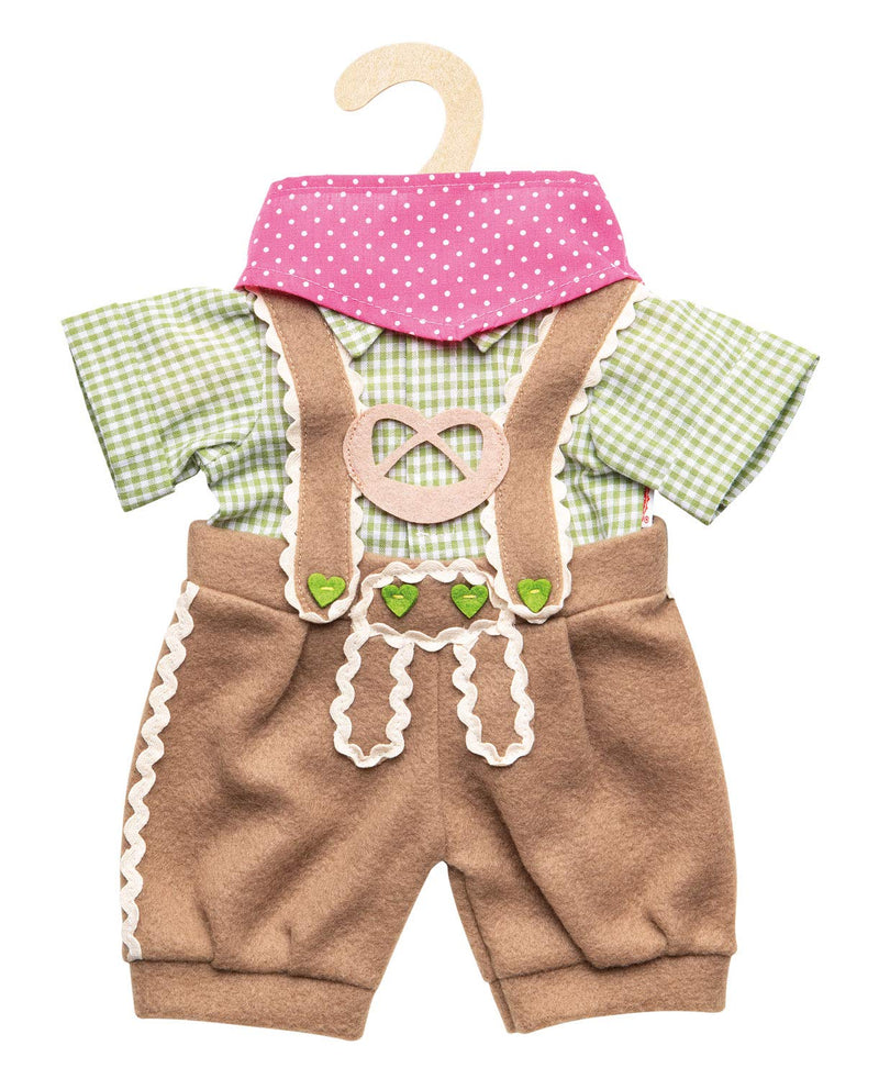 Heless 2114 Doll's Clothing Set 3 Pieces with Traditional Trousers, Shirt and Neckerchief, Size 35-45 cm