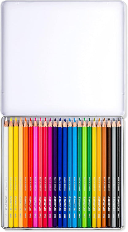STAEDTLER 14610C Design Journey Watercolour Pencils - Assorted Colours (Tin of 24