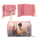 Depesche Miss Melody Floral Horse 1 Piece Polyester Wallet Off Pink with Horseshoe Applique, pink
