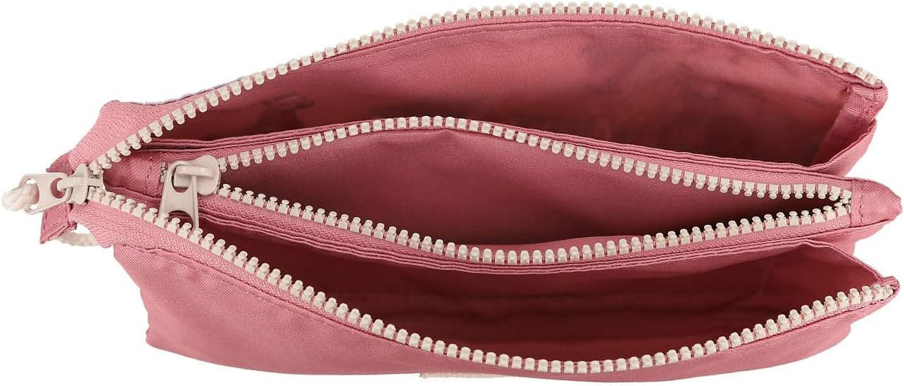 Depesche Miss Melody Flowers 12870 Fan Pencil Case with 3 Zip Compartments with Horse Motif and Dog Pendant