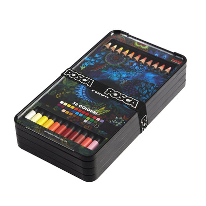 Uni-Ball Posca Pencil Oil Box 36 Colours, Multicoloured, Regular