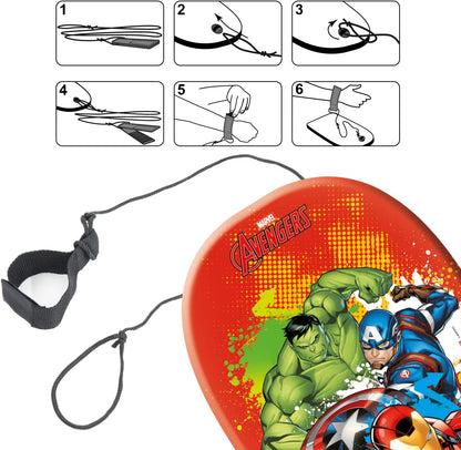 Mondo 11210 Toys- Avengers Body Board-Surfboard for Children, 84 cm-11210, Bluverde, 84 cm