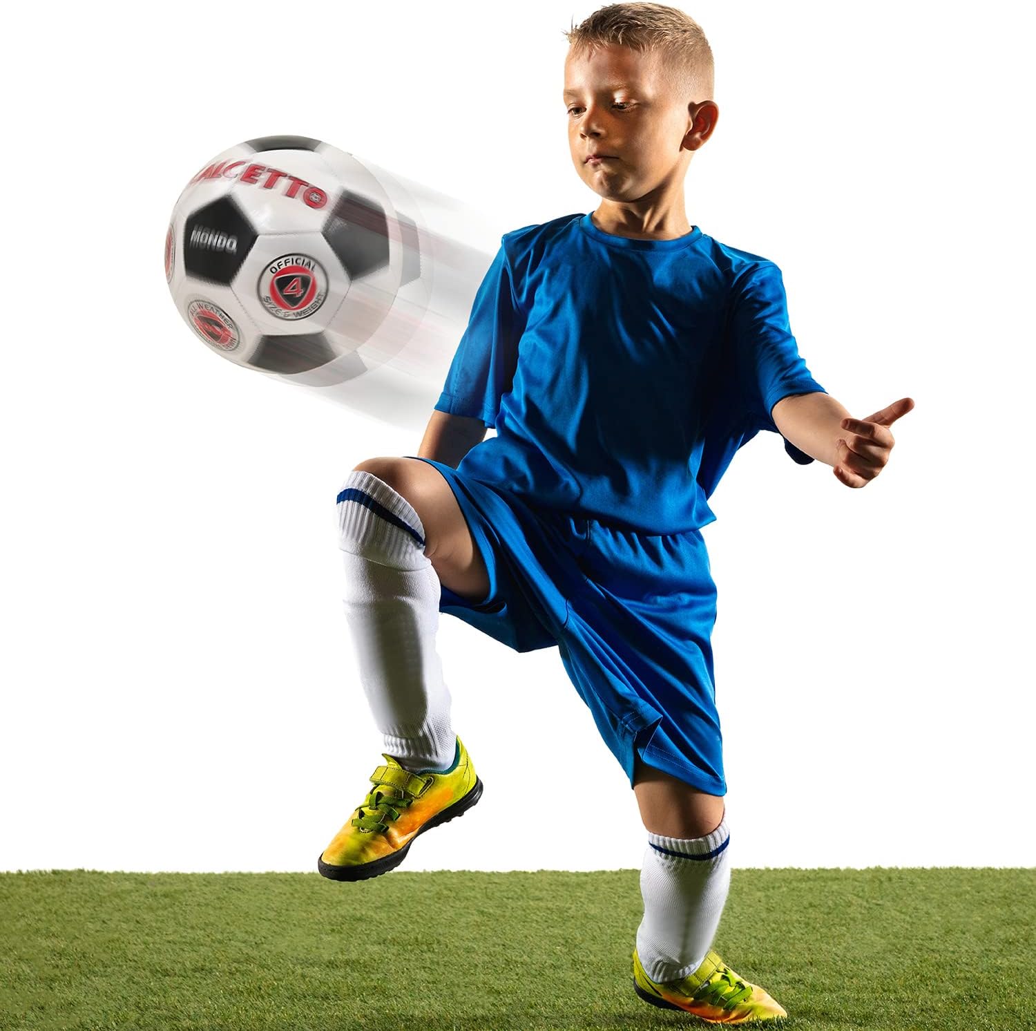 Mondo World 13106-Soccer Ball, Leather, Size 4