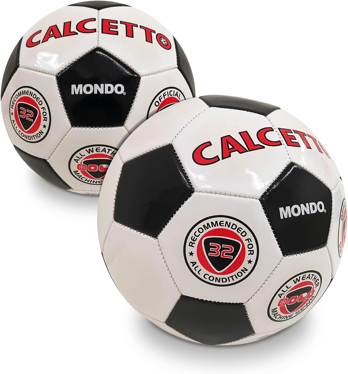 Mondo World 13106-Soccer Ball, Leather, Size 4