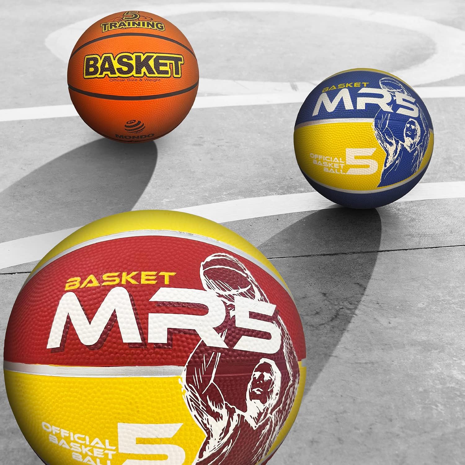 Mondo 13139 Toys DREAM TEAM for kids-soft surface-Size 5-color orange/yellow/blue/amaranth-13139 Basketball Sewing, various