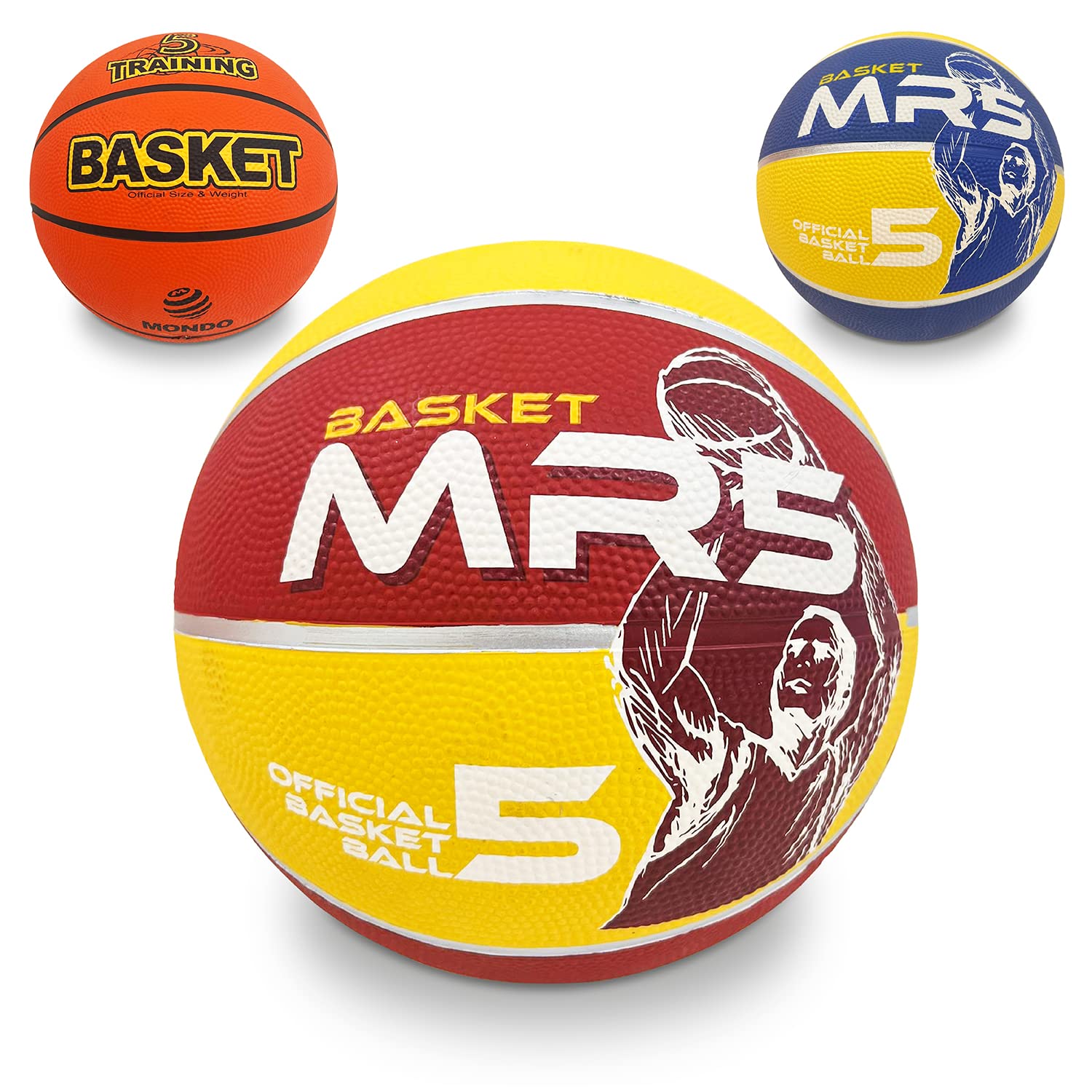 Mondo 13139 Toys DREAM TEAM for kids-soft surface-Size 5-color orange/yellow/blue/amaranth-13139 Basketball Sewing, various