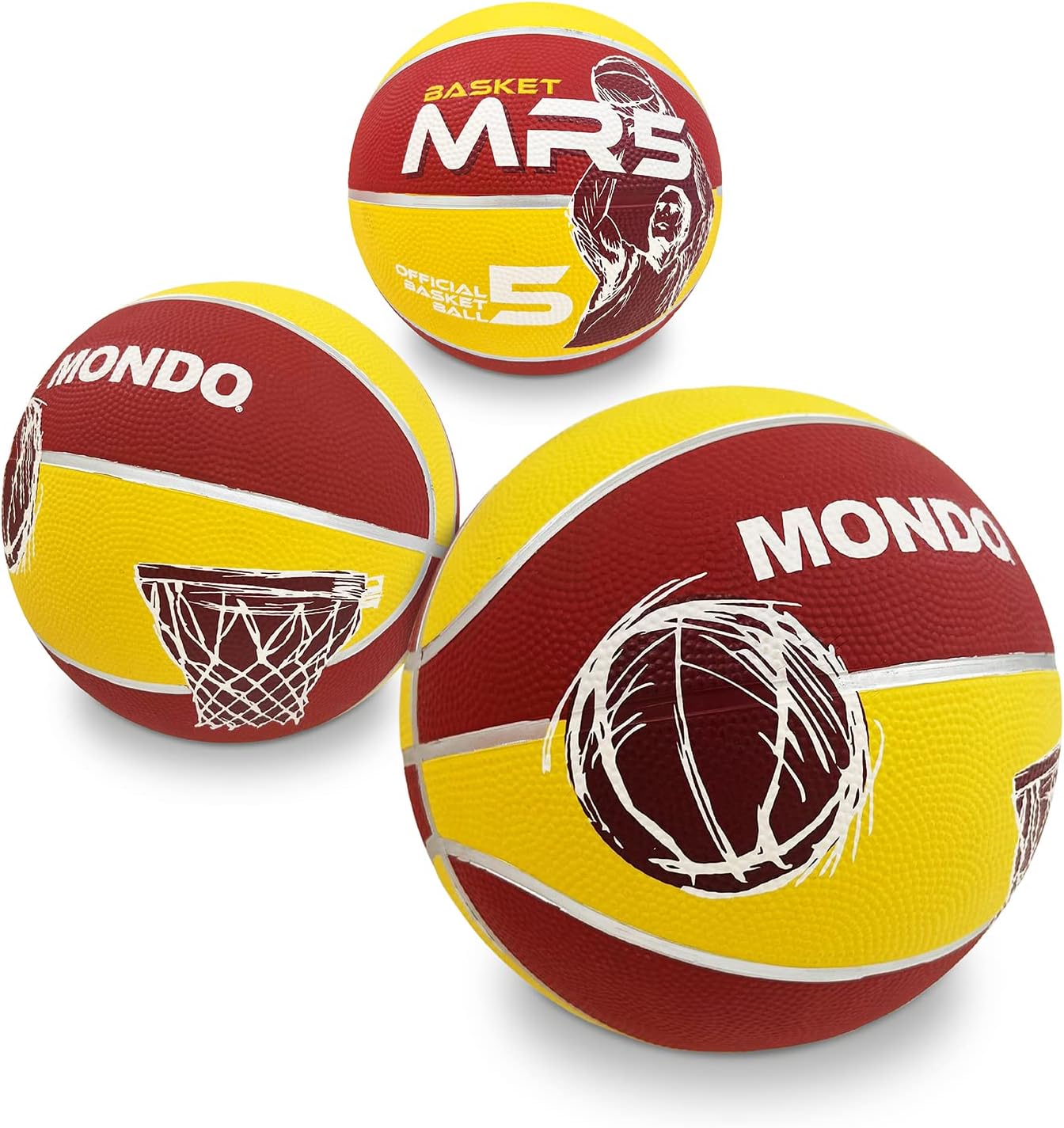 Mondo 13139 Toys DREAM TEAM for kids-soft surface-Size 5-color orange/yellow/blue/amaranth-13139 Basketball Sewing, various