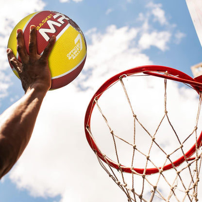 Mondo - 13751 – Outdoor Game – MR7 Basketball – Yellow and Purple