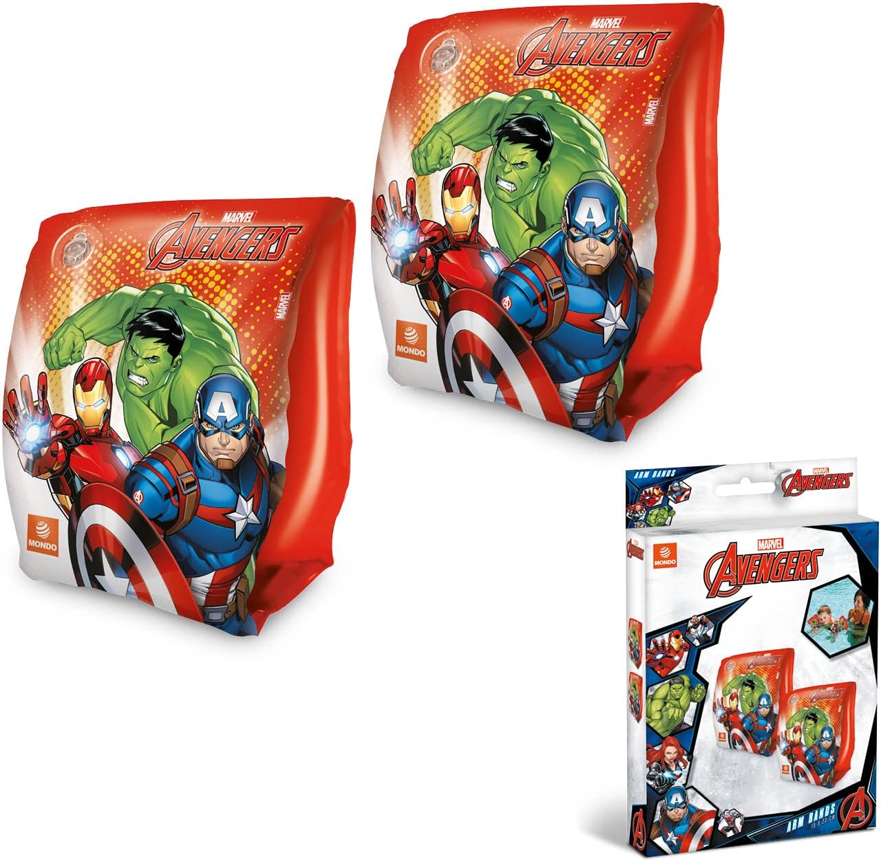 Mondo Toys - AVENGERS armbanden - armleuningen voor kinderen - pvc-materiaal - geschikt voor kinderen van 2 tot 6 jaar met een gewicht van 6-20 kg - 16932
