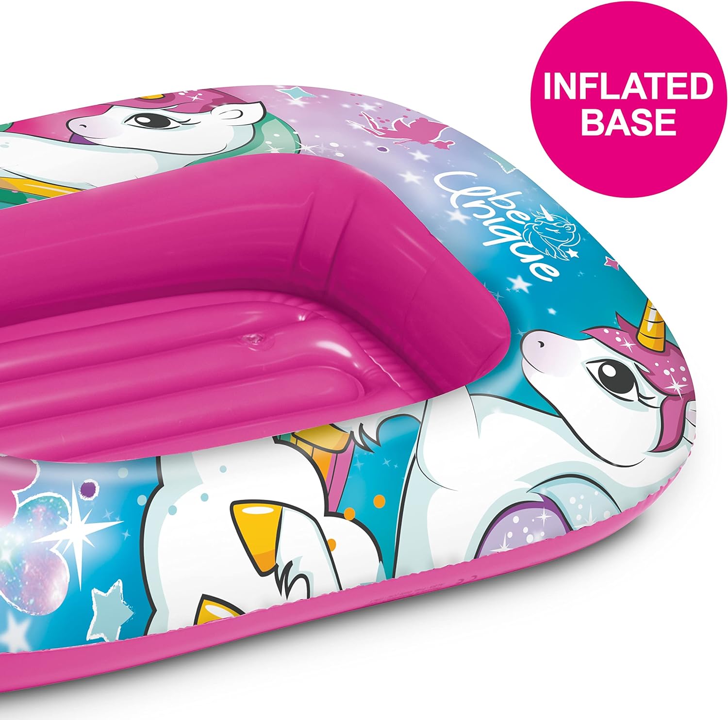 Mondo Toys 16938 Unicorn Boat opblaasbare opblaasbare boot, opblaasbare boot voor kinderen, maat 112 cm, hittebestendig pvc