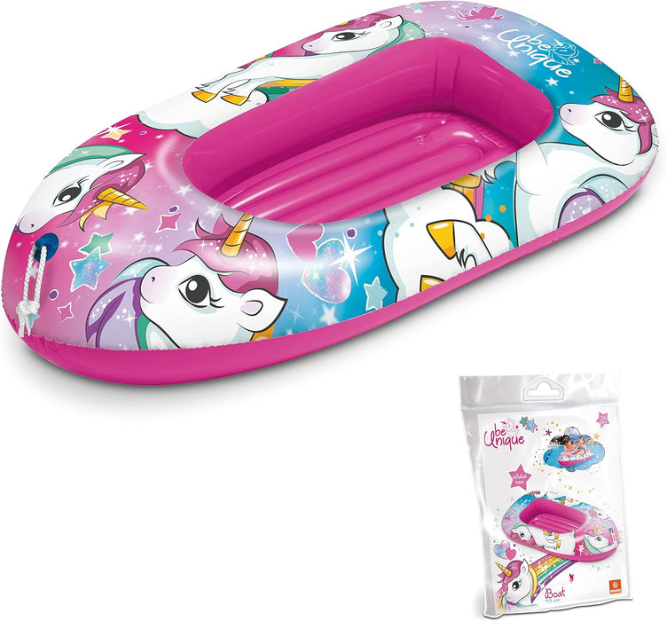 Mondo Toys 16938 Unicorn Boat opblaasbare opblaasbare boot, opblaasbare boot voor kinderen, maat 112 cm, hittebestendig pvc