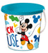 mondo A1100221 120' Cartoon Mickey-Sand Bucket Diameter 17 cm-Beach Toy for Children from 3 Years-18611, Multicoloured