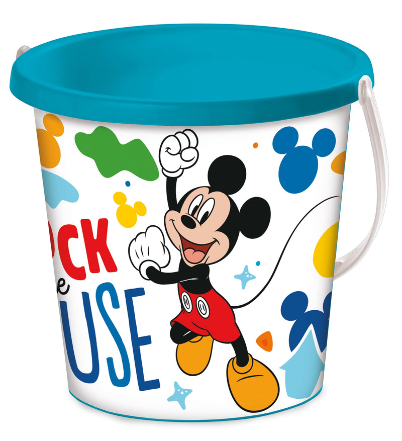 mondo A1100221 120' Cartoon Mickey-Sand Bucket Diameter 17 cm-Beach Toy for Children from 3 Years-18611, Multicoloured