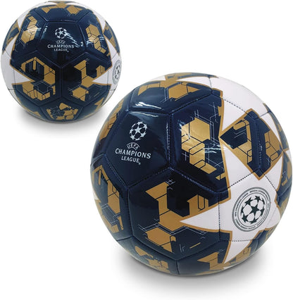Mondo Toys - Pallone da Calcio Cucito CHAMPIONS LEAGUE - Prodotto Ufficiale - misura 5 - 400 g - colore Oro Blu 23001