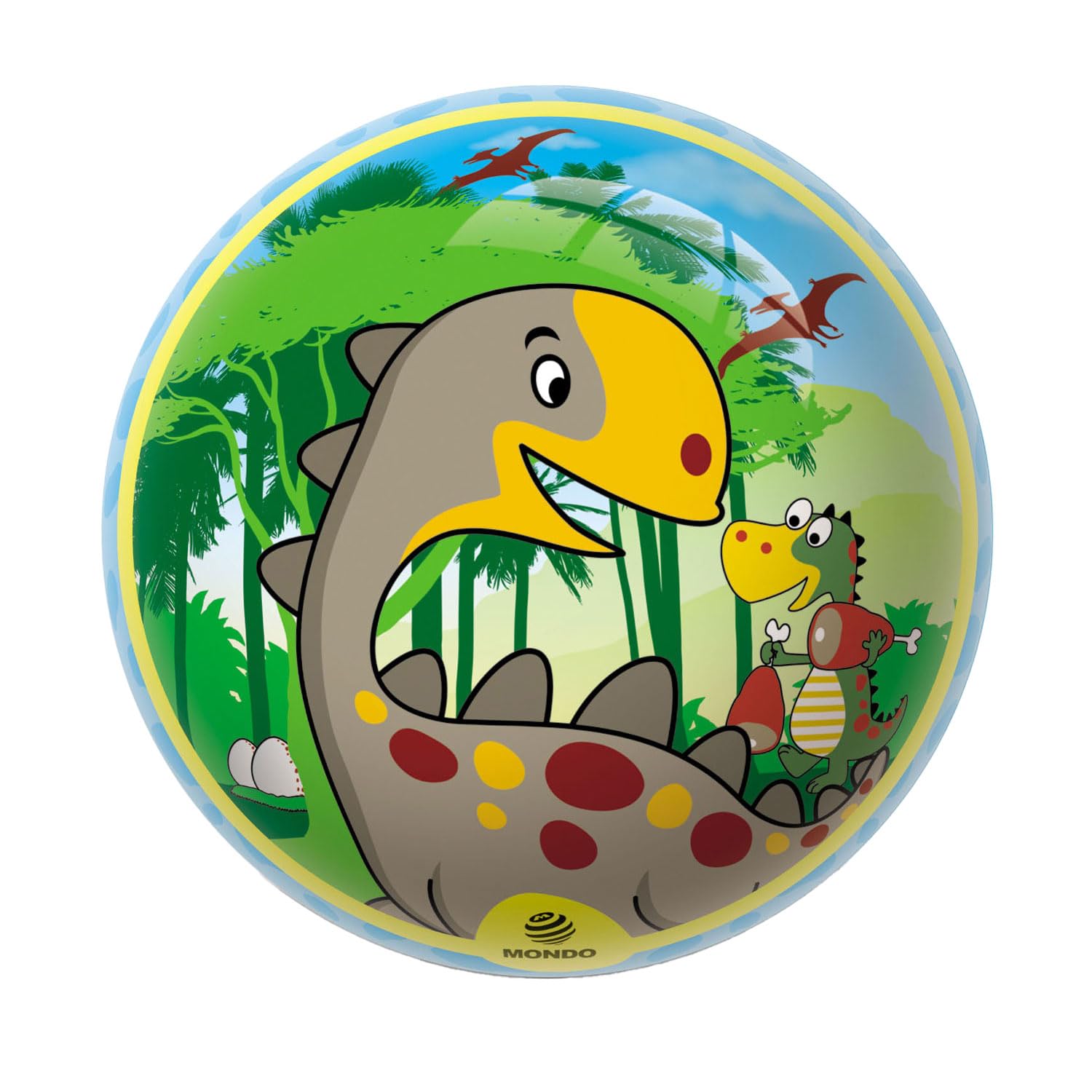 Mondo- Balon 230 MM. Dinosaurios Pelotas para bebés, Multicolor (UNI26048