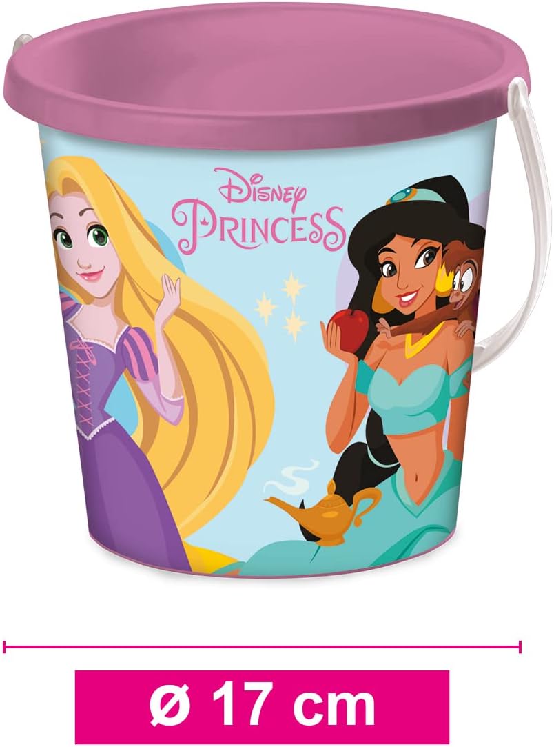 Mondo Toys - BUCKET PRINCESS - Cubo de arena ø17 - Juego de playa para niños a partir de 3 años - 28416