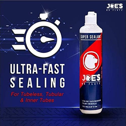 Joes B8 Bike Tyre Sealant Puncture Repair kit, Seals Holes up to 6mm Suitable for All Types of Bike Tyres, Ultra Fast Sealing,500ml Bottle 500 ml (Pack of 1) Multicoloured