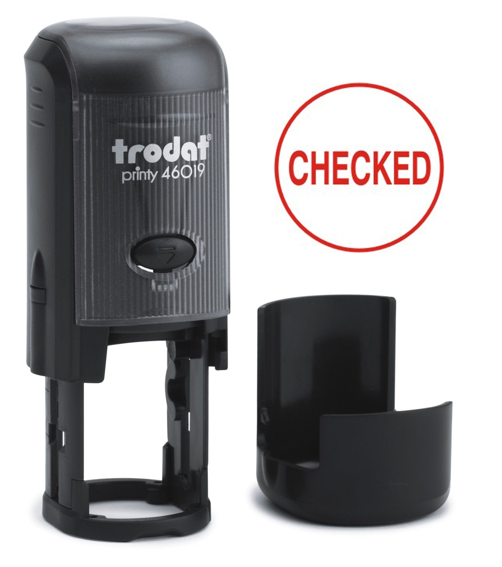 Trodat 54292 - Sello autoentintable (rellenable, diseño con palabra en inglés "Checked"