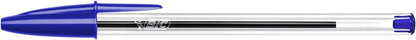 BIC Cristal Original Comfortable Ballpoint Pens - Value Pack of 100 - Blue Colour- Medium Point (1.0 mm