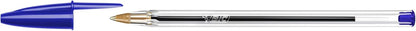BIC Cristal Original Comfortable Ballpoint Pens - Value Pack of 100 - Blue Colour- Medium Point (1.0 mm