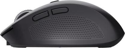 Trust Ozaa Mouse Wireless Bluetooth + 2.4GHz, Mouse senza Fili Silenzioso Compatto, 60% Plastica Riciclata, Mouse Bluetooth Ricaricabile Laptop PC Computer Windows Android Mac - Nero