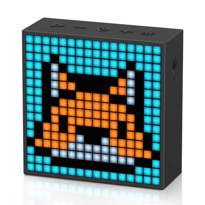 Divoom Timebox evo Pixel Art LED Bluetooth Speaker App Control, Smart Portable Wireless Speaker with Powerful Bass, Supports Alarm Clock Radio, Microphone (Black