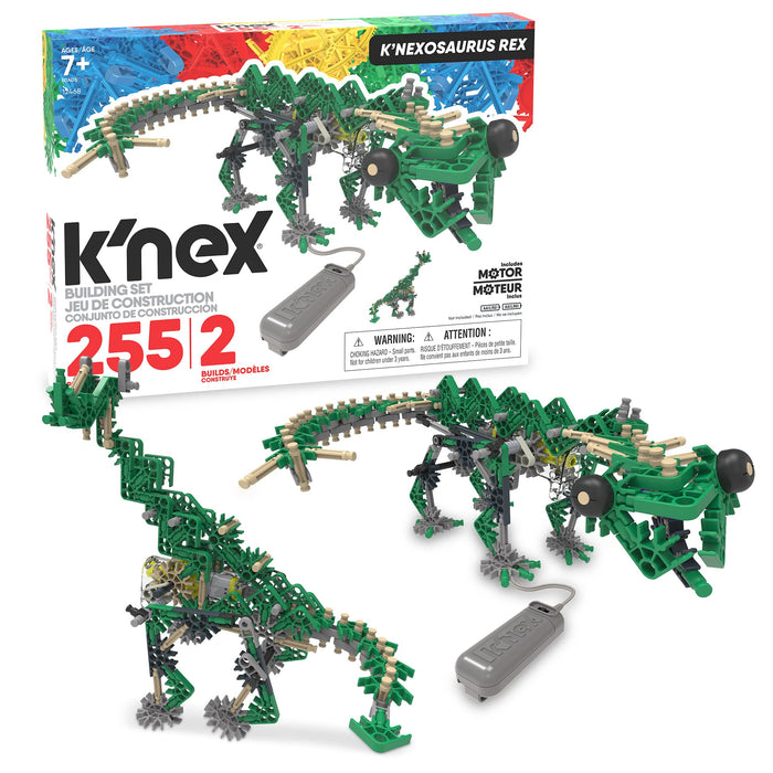 K'NEX Classics 255 Pc/ 2 Modello - K'Nexosaurus Rex Building Set (Motorizzato