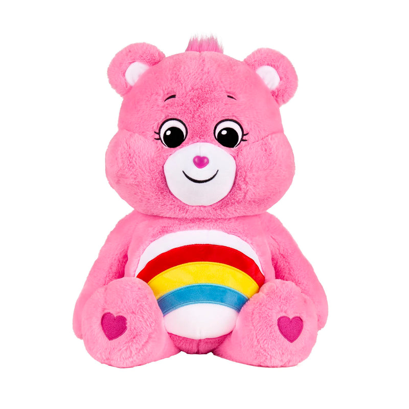 Care Bears | Cheer Bear 60cm Jumbo Plush | Collectable Cute Plush Toy, Giant Teddy Bear, Cuddly Toys for Children, Soft Toys for Girls Boys, Big Teddy Suitable for Girls and Boys 4+ | Basic Fun 22066